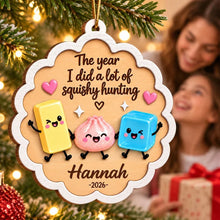 Load image into Gallery viewer, Personalized Squishy Friends Wooden Ornament for Kids Christmas Gift
