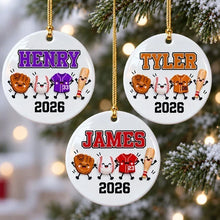 Load image into Gallery viewer, Personalized Baseball Ceramic Ornament Custom Gift for Fans
