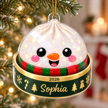 Load image into Gallery viewer, Personalized Acrylic Christmas Ornament Cute Santa Reindeer Gift for Family
