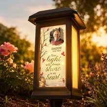 Load image into Gallery viewer, Personalized Solar Garden Stake Light for Dad | Sympathy Gift
