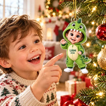 Load image into Gallery viewer, Personalized Dinosaur Costume Acrylic Ornament Gift for Kids
