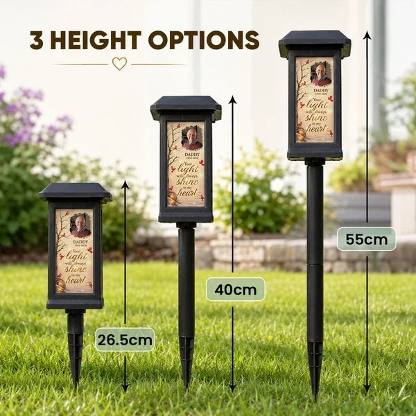 Personalized Solar Garden Stake Light for Dad | Sympathy Gift