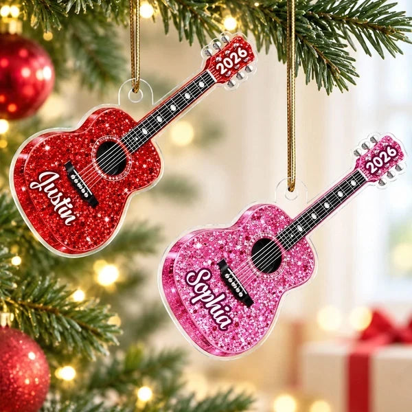 Personalized Guitar Acrylic Ornament Music Gift for Musicians
