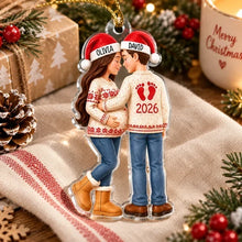 Load image into Gallery viewer, Personalized Acrylic Ornament Expecting Couple Christmas Gift
