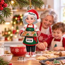 Load image into Gallery viewer, Personalized Acrylic Ornament Grandma Cookie Baker Christmas Gift
