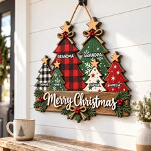 Load image into Gallery viewer, Personalized Wooden Sign for Grandma and Grandpa Christmas Gift
