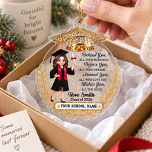 Load image into Gallery viewer, Personalized Graduation Ornament for Her Diploma Keepsake
