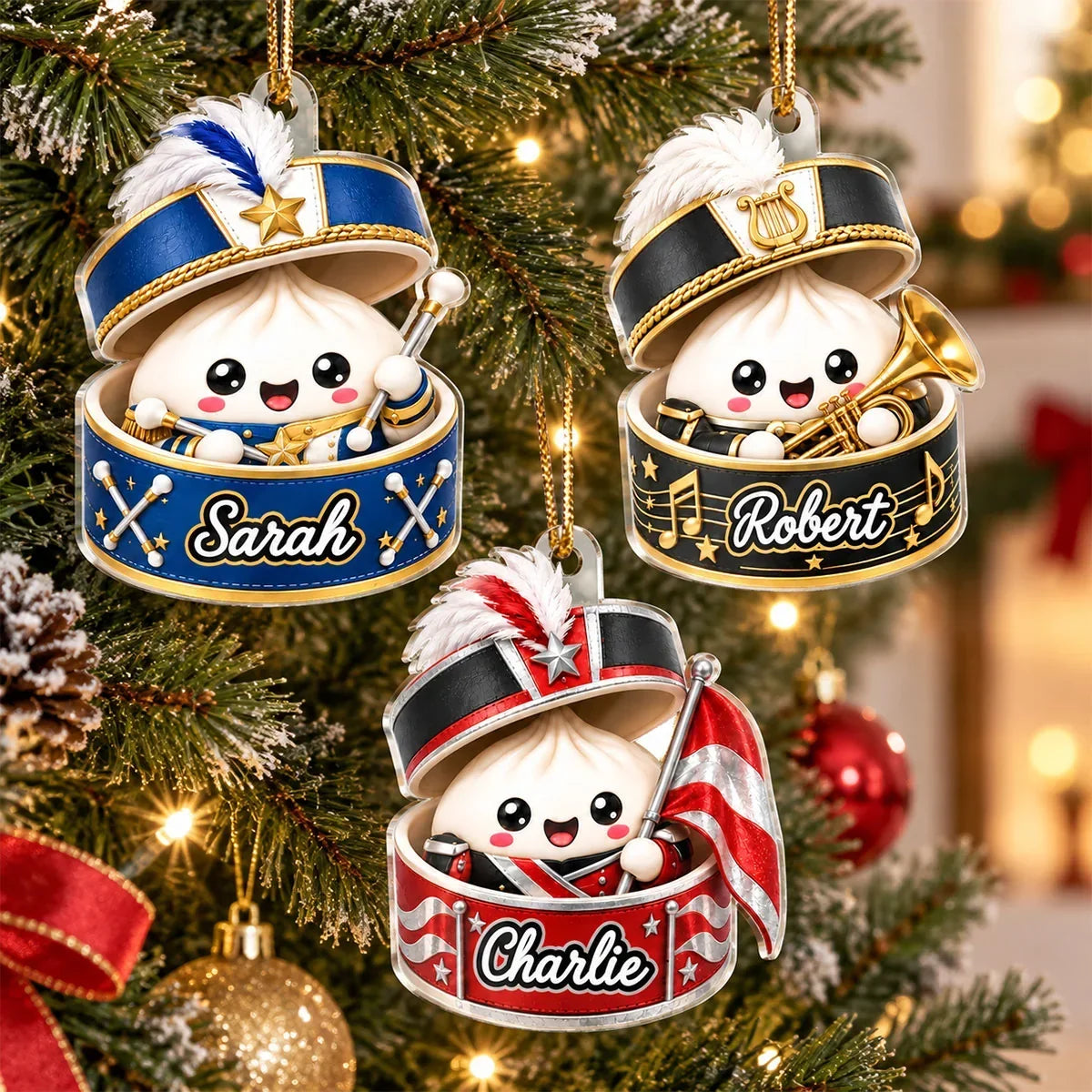 Personalized Marching Band Dumpling Acrylic Ornament Gift