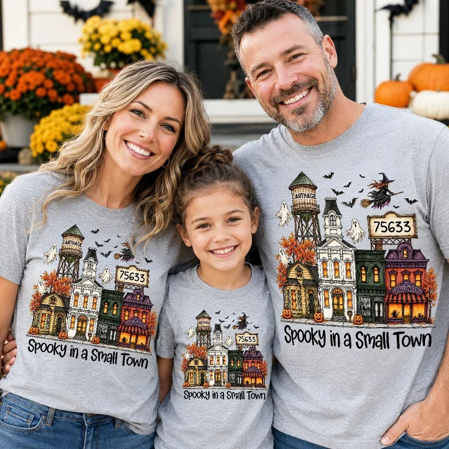 Personalized Halloween Classic Tee with Flying Witch Gift for Friends and Family