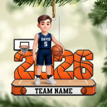 Load image into Gallery viewer, Personalized Basketball Player Acrylic Ornament Gift for Son
