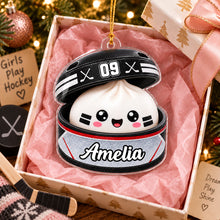 Load image into Gallery viewer, Personalized Hockey Dumpling Acrylic Ornament Gift for Kids
