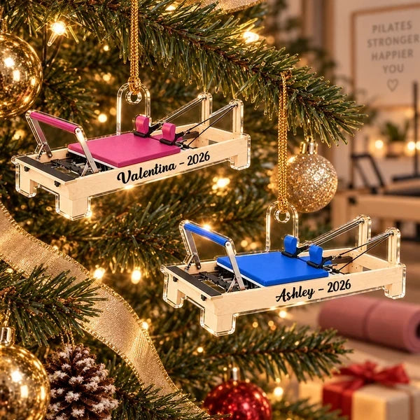 Personalized Acrylic Christmas Ornament Pilates Gift for Her