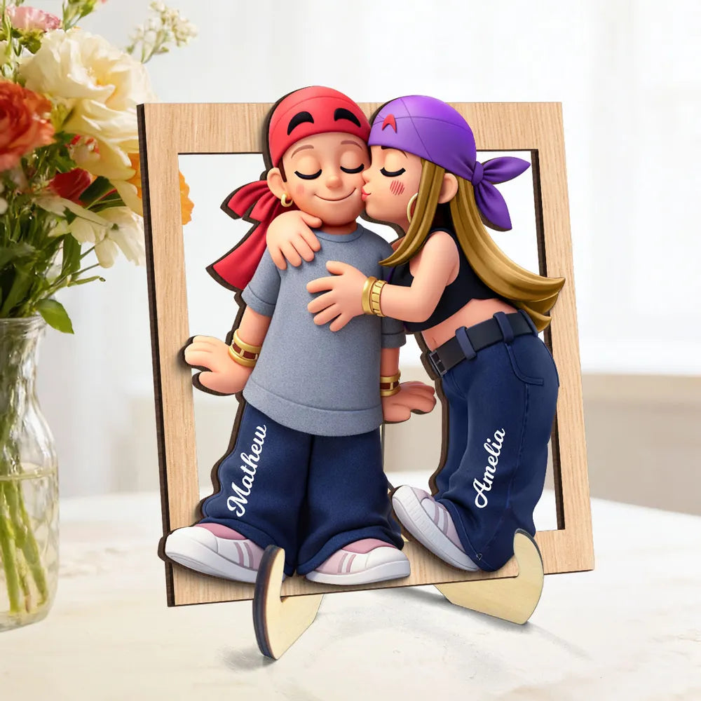 Personalized Couple Figurine with Names - Romantic Gift for Home Decor Plaque MagicInPrints