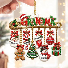 Load image into Gallery viewer, Personalized Acrylic Christmas Ornament Gift for Grandma

