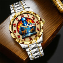 Load image into Gallery viewer, Crafted for the Creator: Personalized Stainless Steel Men&#39;s Watch for Welders - A Meaningful Gift Men&#39;s Watch MagicInPrints
