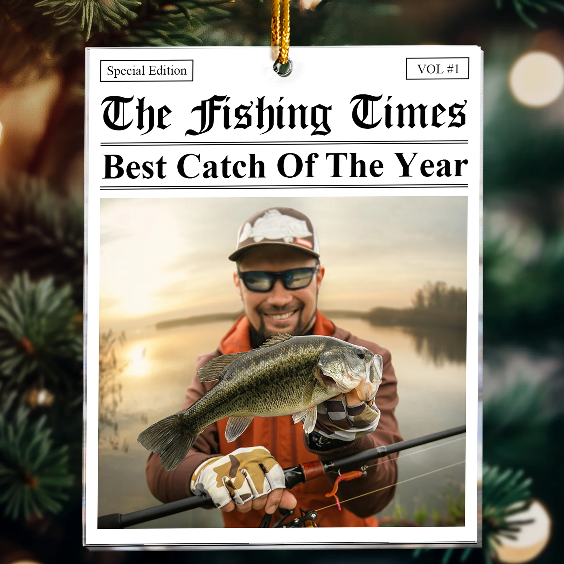 Custom Fishing Ornament for Anglers - Best Catch of the Year Keepsake Ornament MagicInPrints