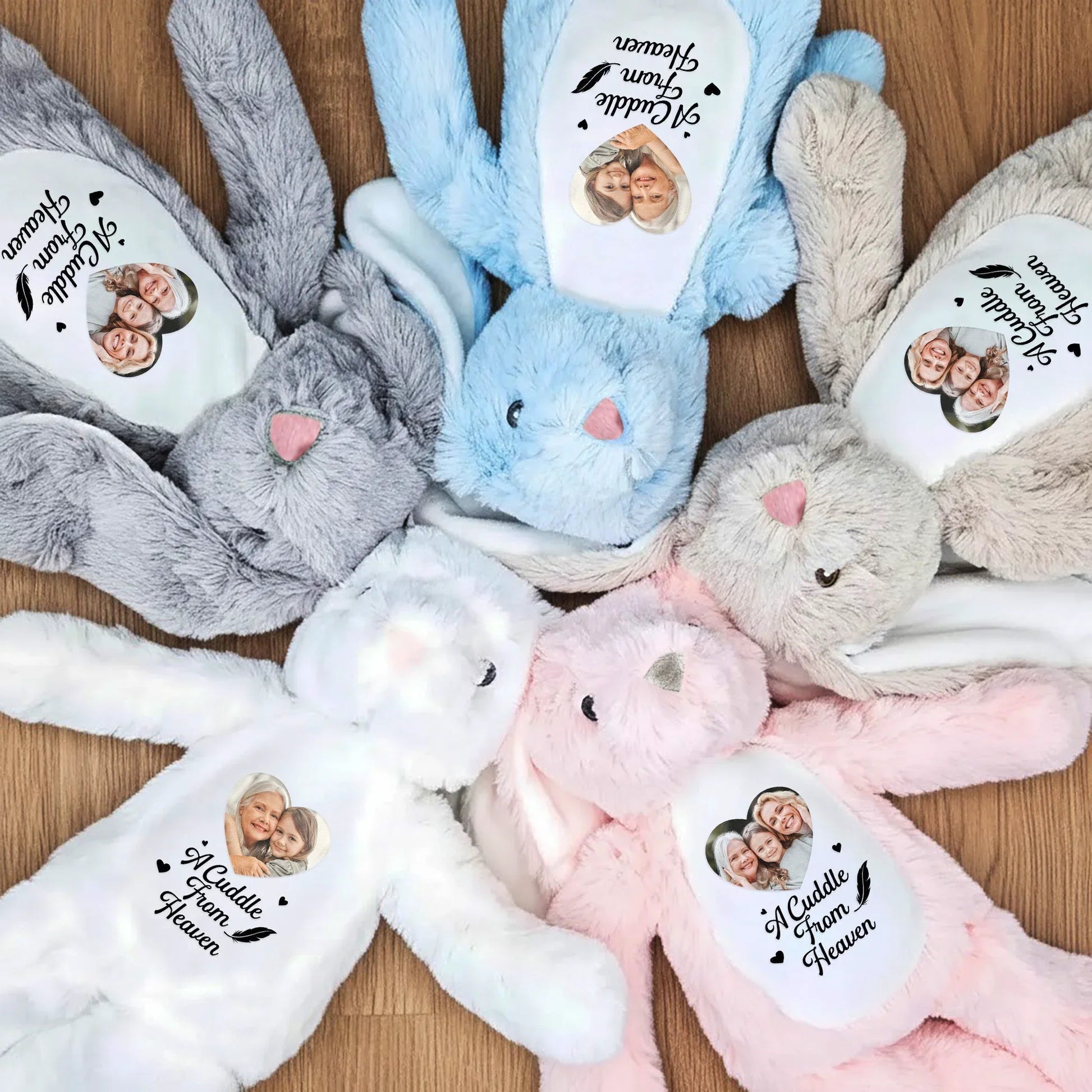 Personalized Memorial Stuffed Bunny for Kids - A Cuddle From Heaven Gift Plaything MagicInPrints