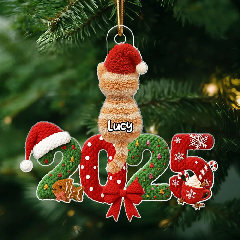 Personalized Cat Christmas Ornament 2023 for Pet Lovers - Festive Holiday Decor Ornament MagicInPrints