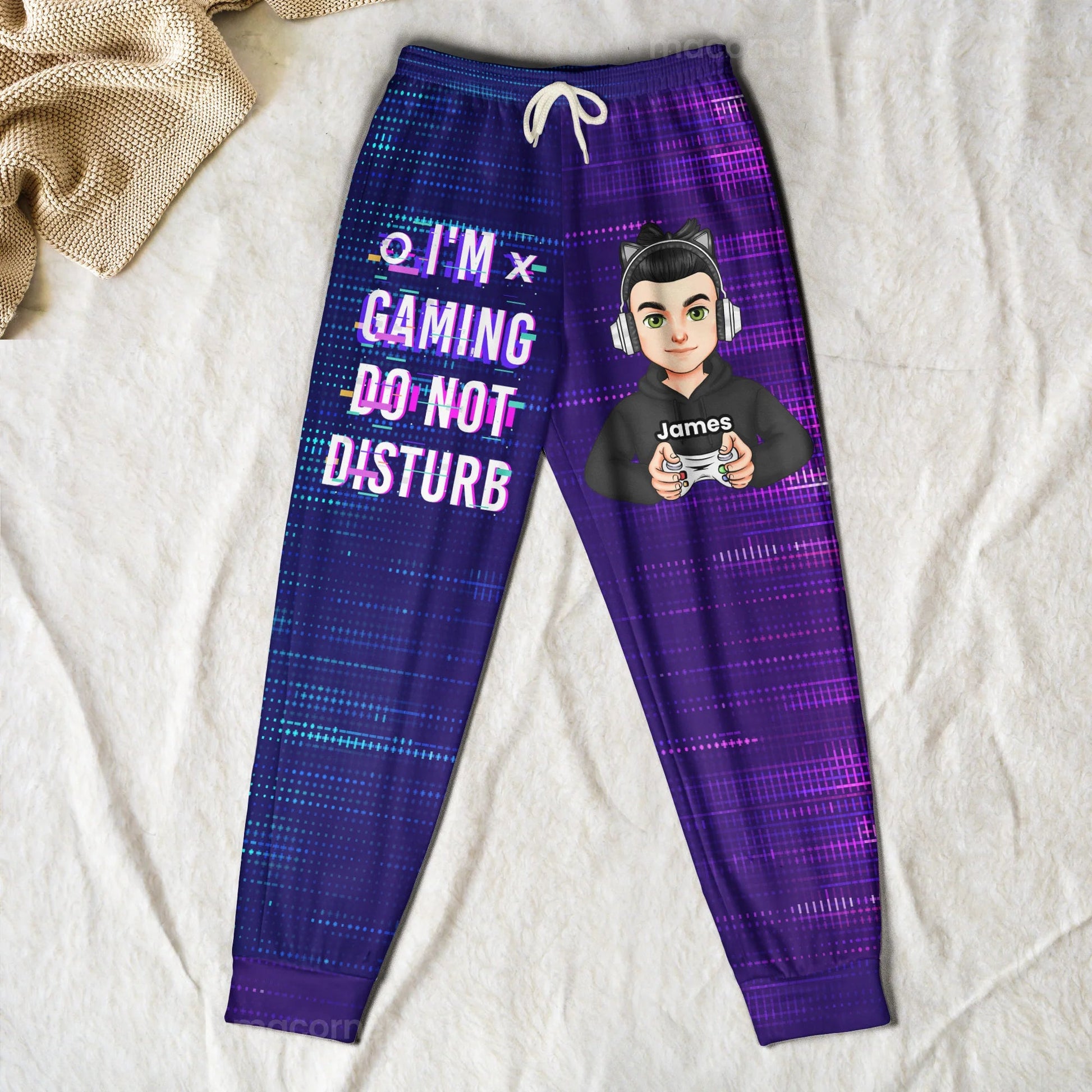 Personalized Gamer Sweatpants for Kids - Fun Gaming Design Pants MagicInPrints