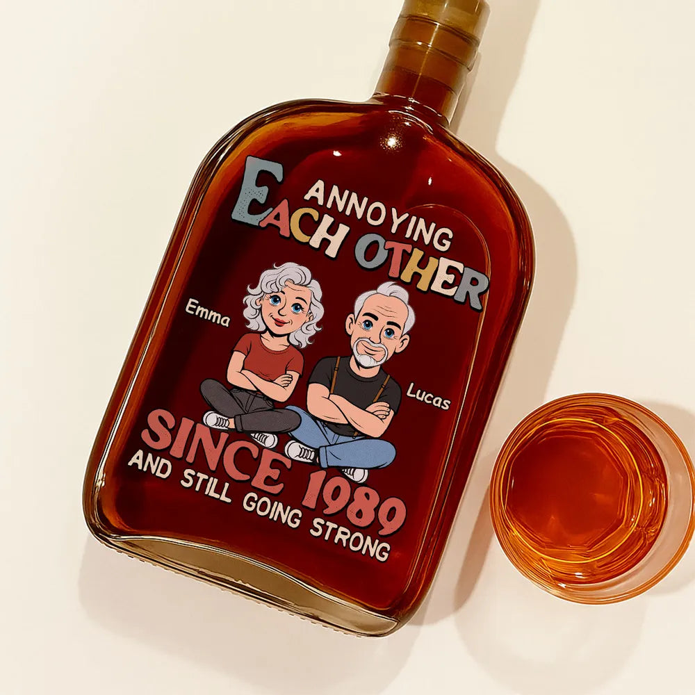 Personalized Whiskey Bottle for Couples - Funny Anniversary Gift Kitchen Supplies MagicInPrints