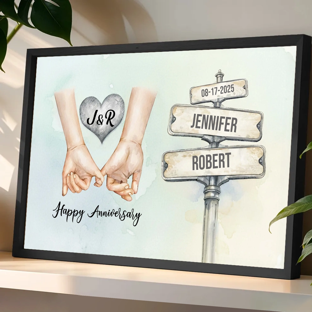Personalized Anniversary Print for Couples - Custom Names and Date Poster or Canvas MagicInPrints