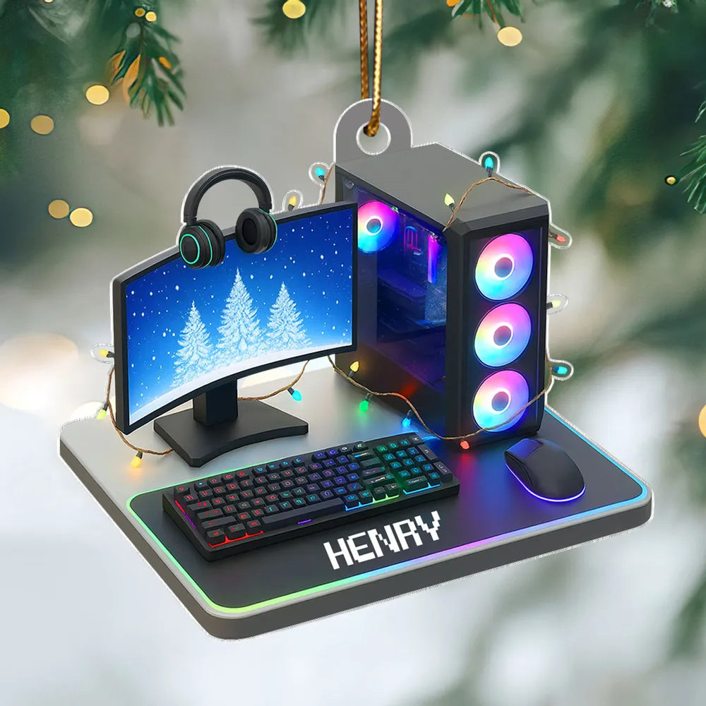 Personalized Gaming PC Ornament for Gamers - Holiday Decoration Ornament MagicInPrints