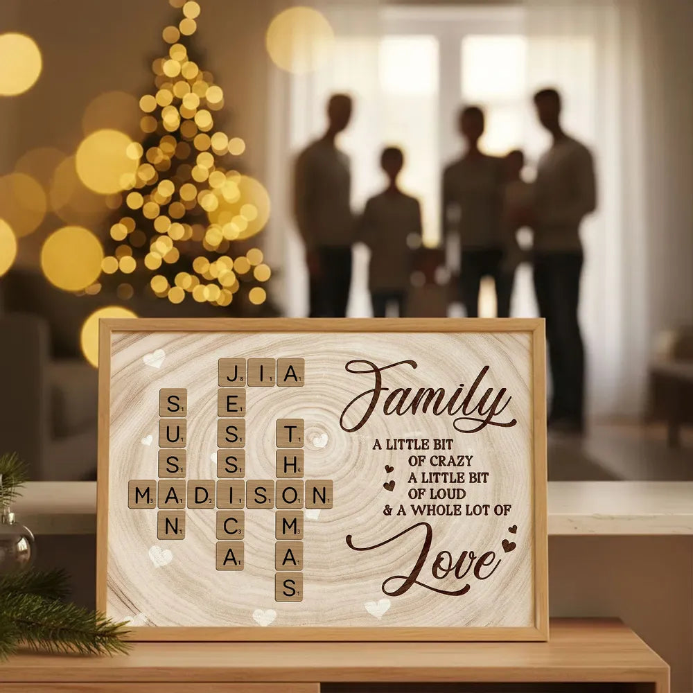 Personalized Family Name Crossword Wall Art for Home Decor - Sentimental Gift Poster or Canvas MagicInPrints