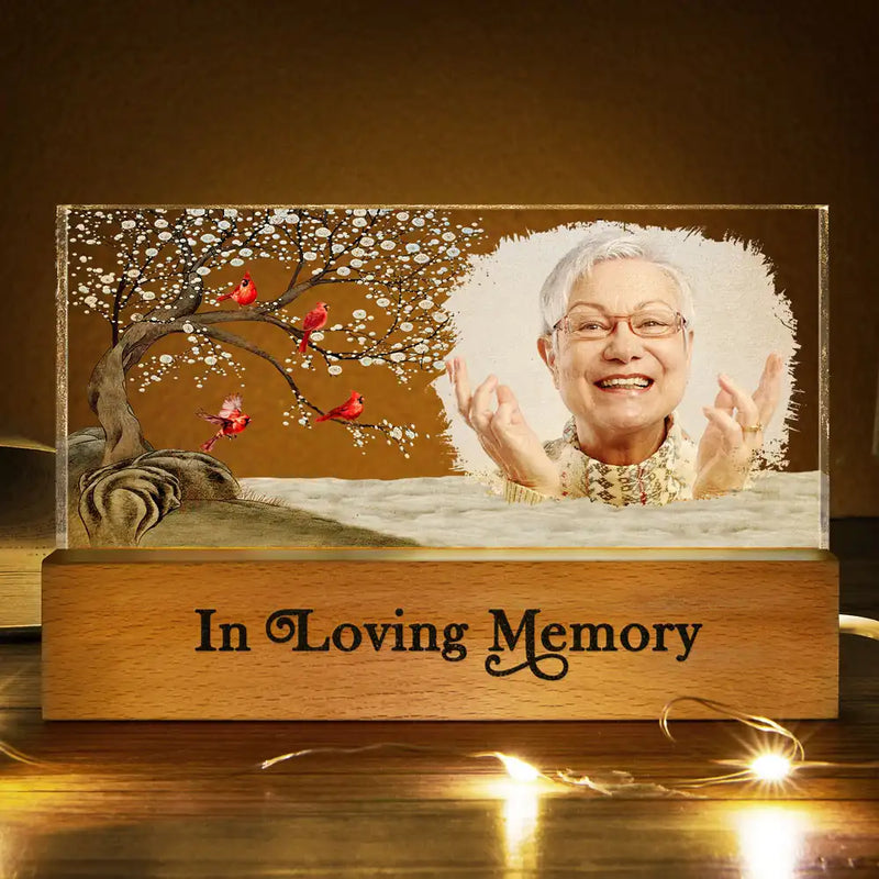 Personalized LED Memorial Photo Frame for Loved Ones - Sentimental Keepsake Gift Plaque MagicInPrints