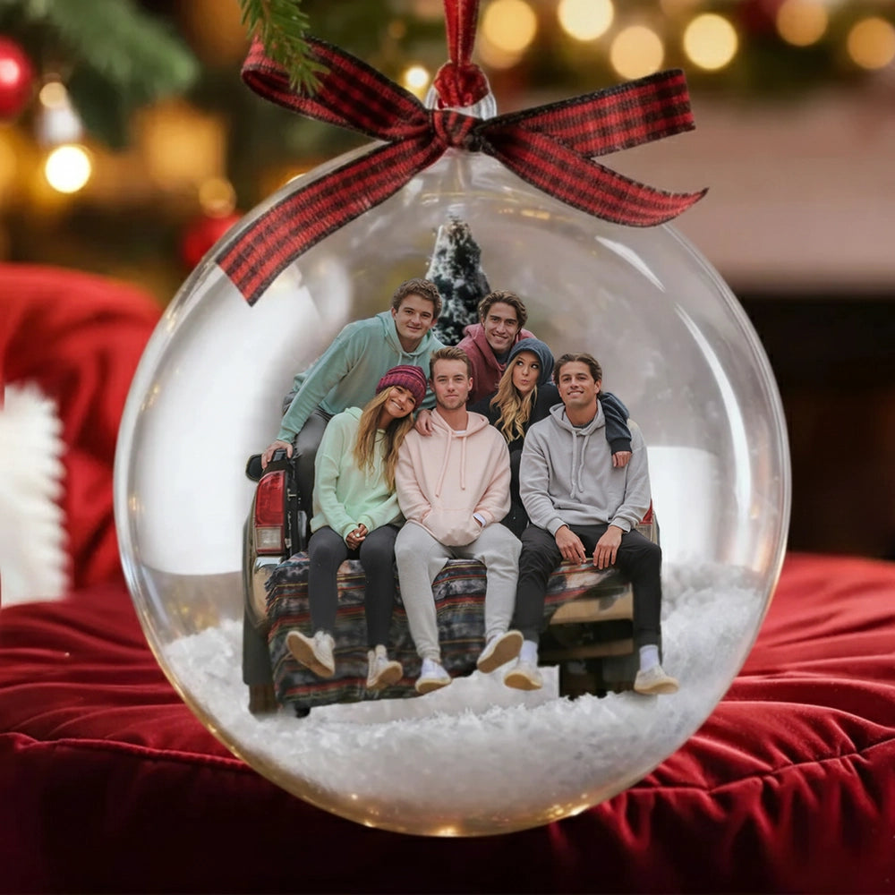 Custom Photo Christmas Ornament for Family - Personalized Holiday Decoration Ornament MagicInPrints