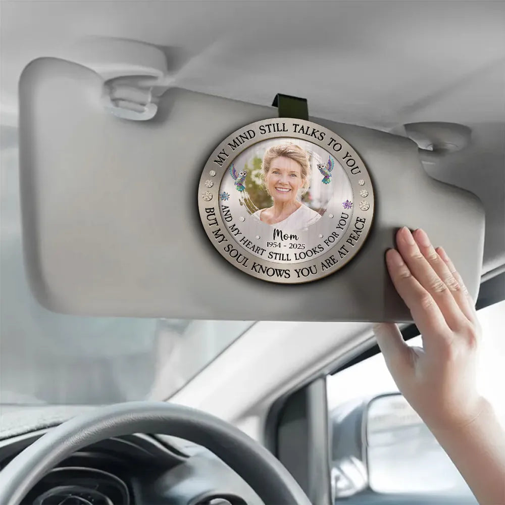 Custom Memorial Car Ornament for Mom with Photo - Sentimental Tribute Keepsake Car Hanger MagicInPrints