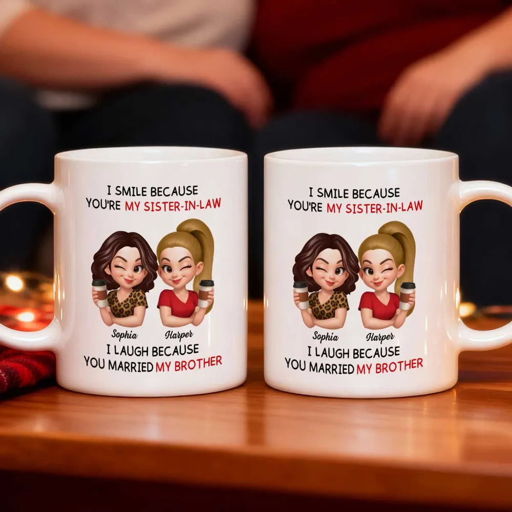 Personalized Sister-in-Law Coffee Mug for Women - Funny Gift Idea Cup MagicInPrints