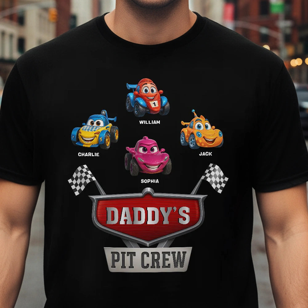 Personalized Daddy's Pit Crew T-Shirt for Kids - Fun Family Gift Cloth MagicInPrints