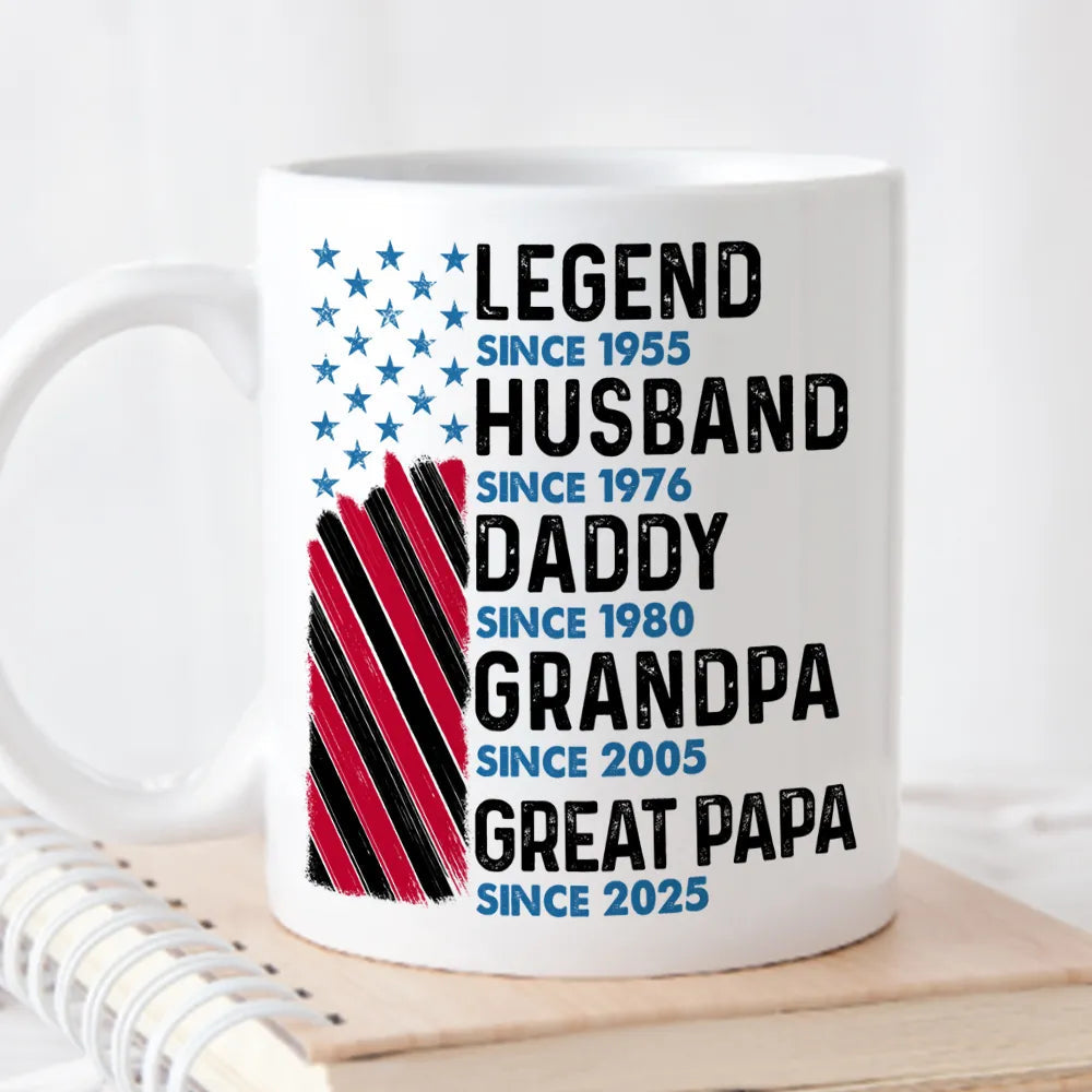 Personalized Ceramic Mug for Dad and Grandpa - Father's Day Gift Cup MagicInPrints