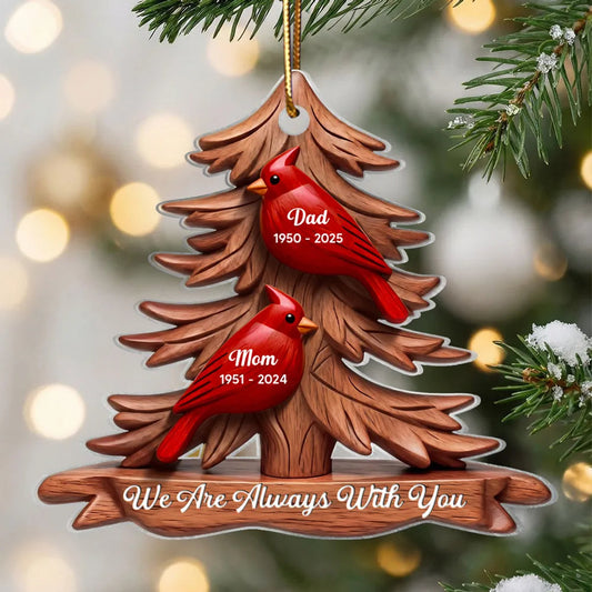 Personalized Memorial Ornament for Family - Cardinal Design Keepsake Ornament MagicInPrints