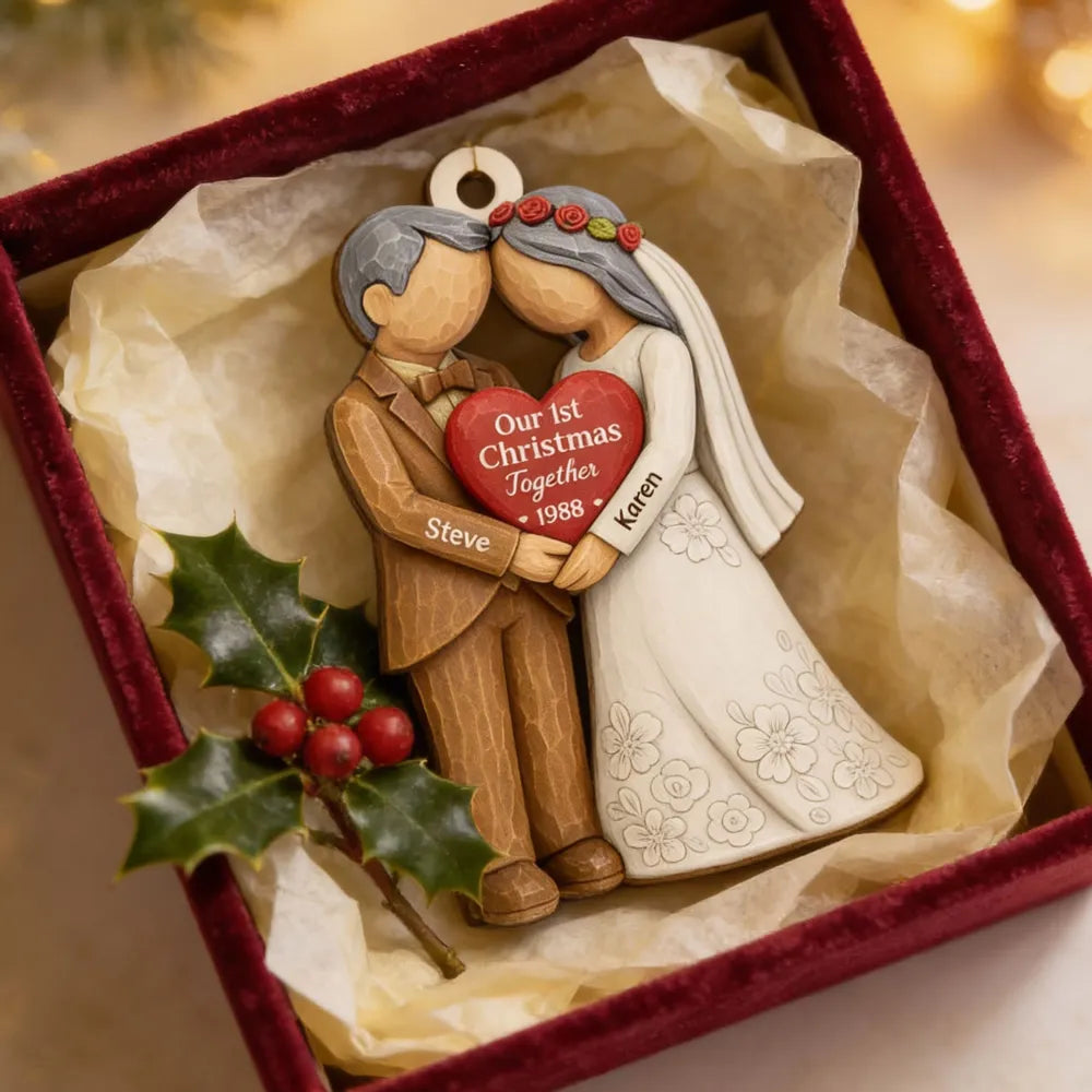 Personalized Couple Christmas Ornament - First Christmas Together Keepsake Ornament MagicInPrints