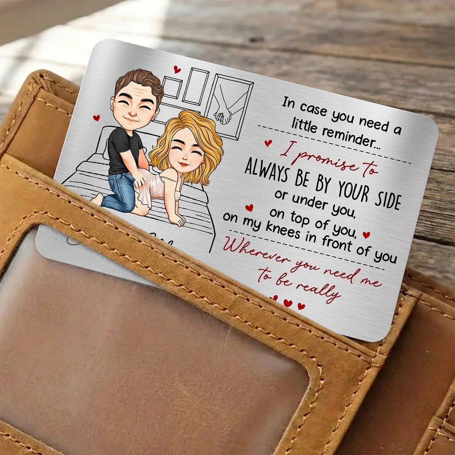 Customized Romantic Wallet Card for Couples - Sentimental Gift Wallet Card MagicInPrints