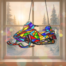 Load image into Gallery viewer, Ignite Your Passion – Custom Snowmobile Suncatcher - Perfect Personalized Gift for Snowmobile Lovers Ornament MagicInPrints

