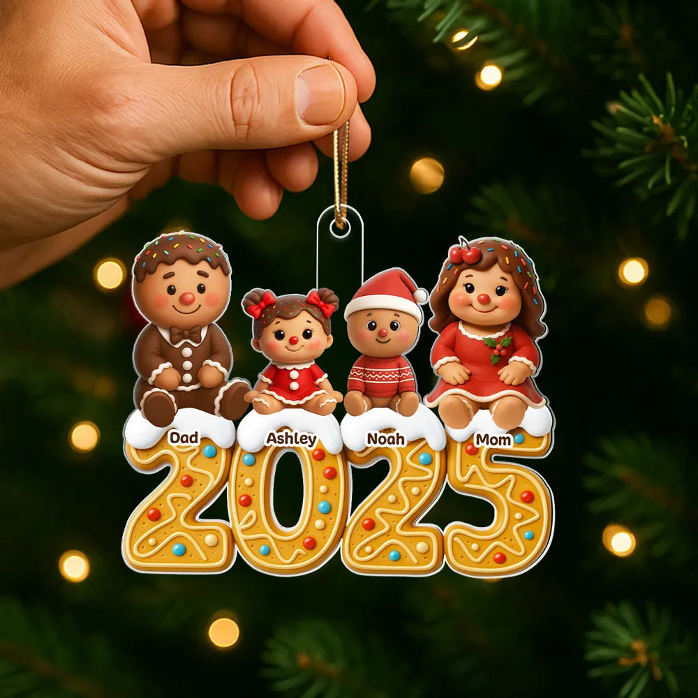 Personalized Family Christmas Ornament 2025 - Grandparents and Kids Ornament MagicInPrints