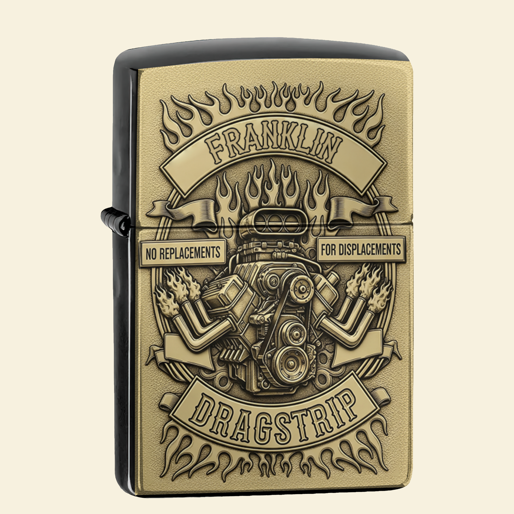 Ignite Passion: Drag Racing Engine Lighter - Personalized Gift for Hot Rod Lovers Lighter MagicInPrints