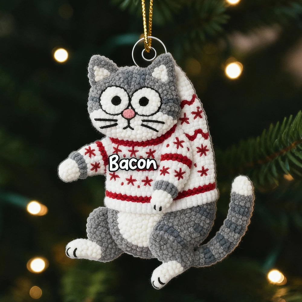 Personalized Cat Christmas Ornament for Pet Lovers - Festive Holiday Decor Ornament MagicInPrints