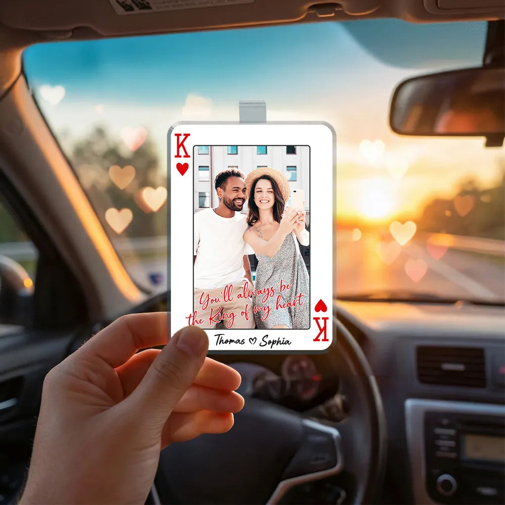 Personalized Photo Car Air Freshener for Couples - Romantic Gift Car Hanger MagicInPrints