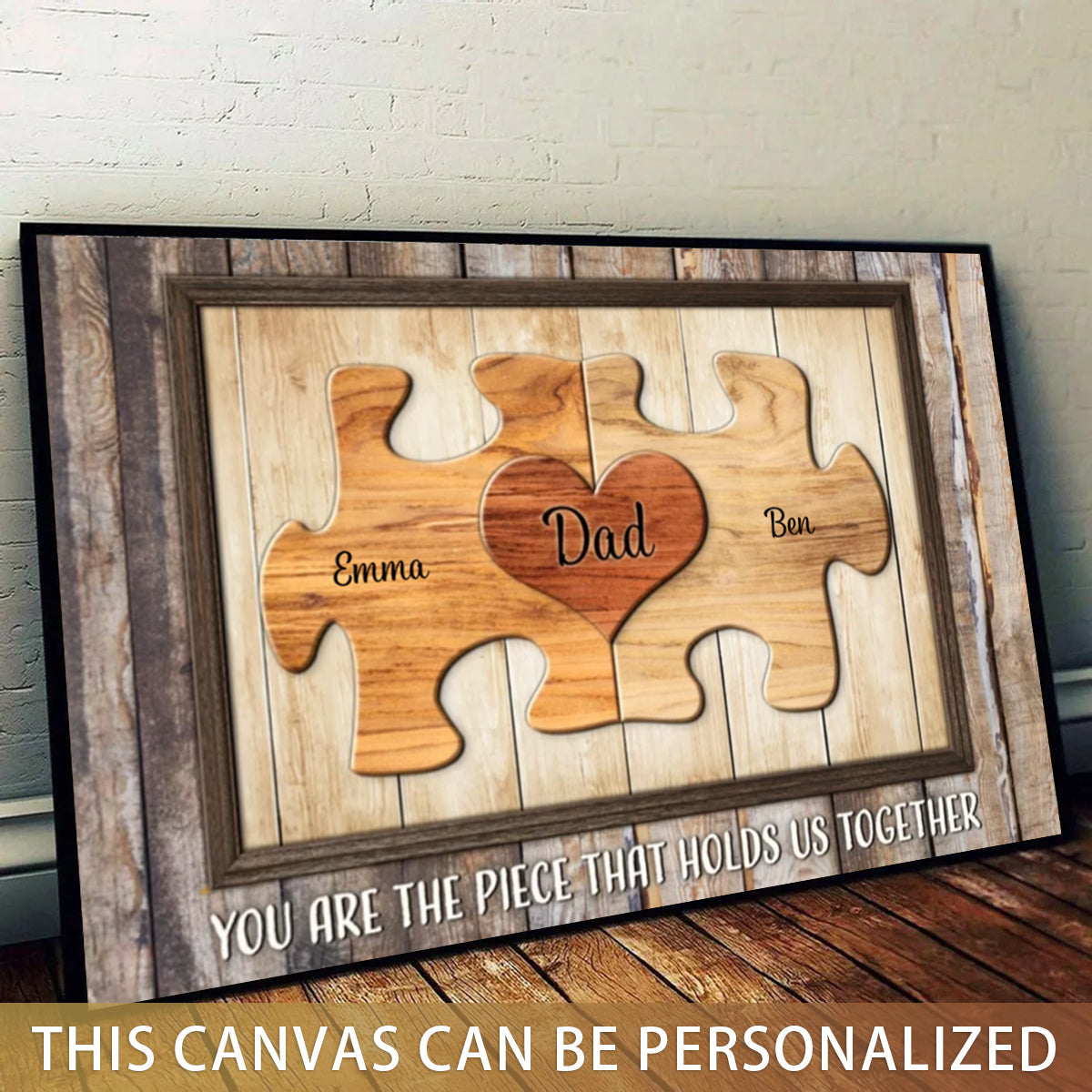 Personalized Family Puzzle Wall Art for Dad - Heartwarming Father's Day Gift Poster or Canvas MagicInPrints