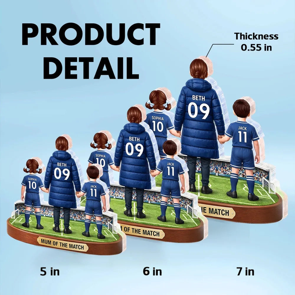 Personalized Soccer Family Figurine for Mom - Unique Mother's Day Gift Plaque MagicInPrints
