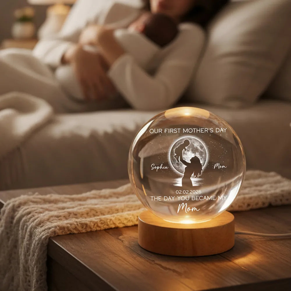 Personalized Moon Lamp for Mother's Day - Custom Moon Phase Gift for New Moms Lamp MagicInPrints