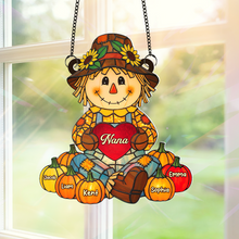Load image into Gallery viewer, Nana&#39;s Autumn Scarecrow Suncatcher - A Personalized Gift to Cherish Ornament MagicInPrints
