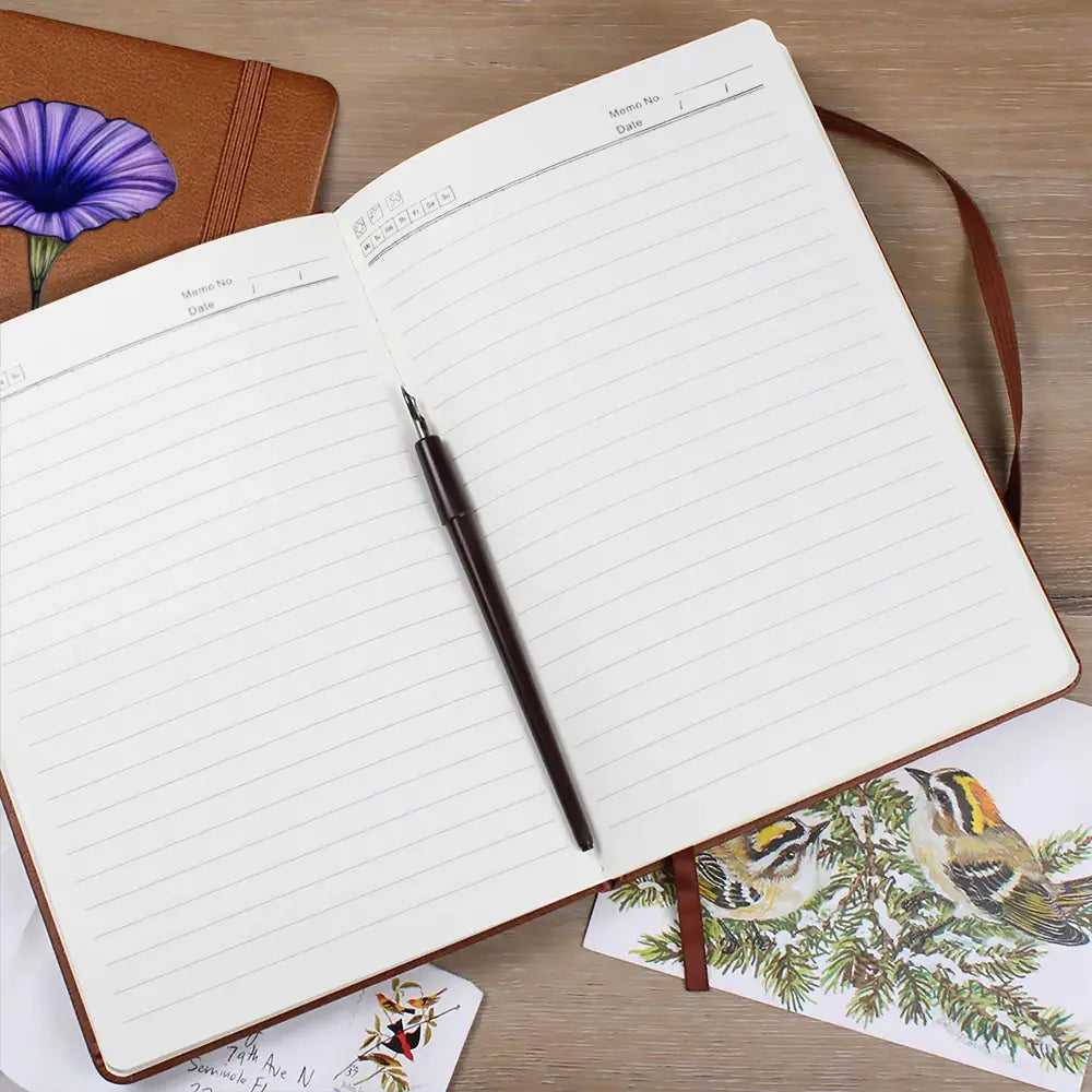 Personalized Floral Leather Journal for Women - Custom Name Gift Stationery MagicInPrints