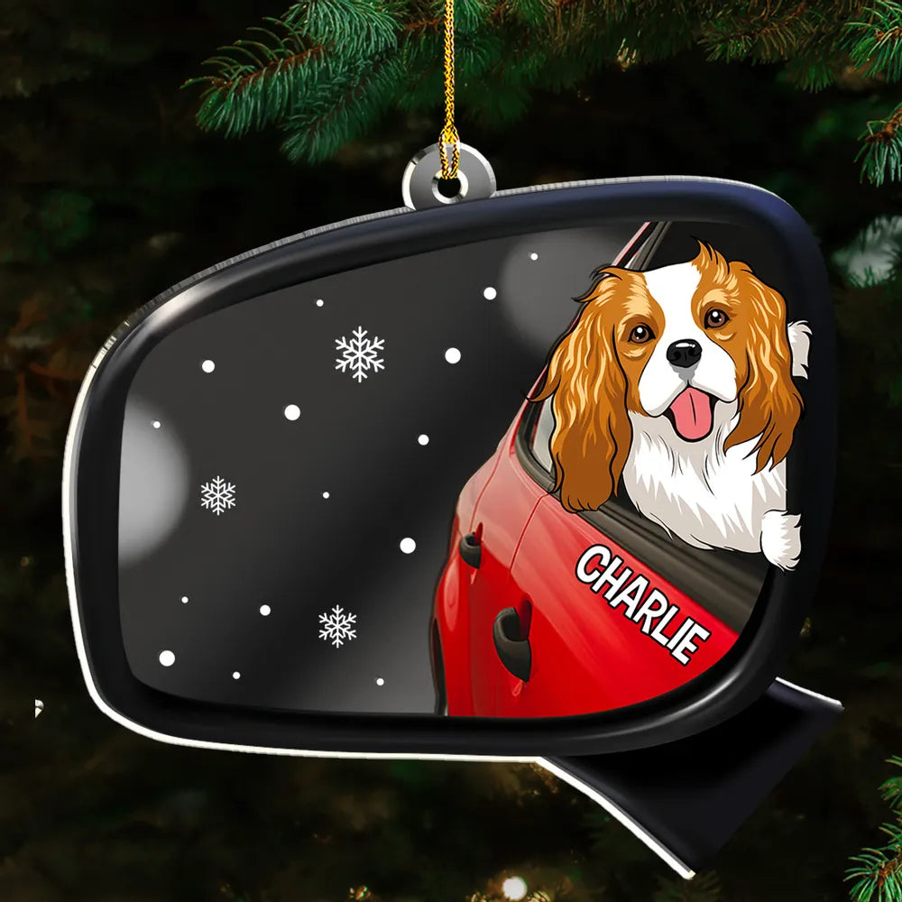 Personalized Dog Car Mirror Ornament for Pet Lovers - Christmas Gift Ornament MagicInPrints