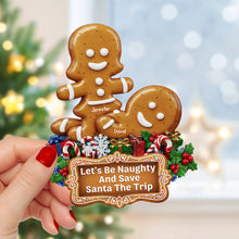 Load image into Gallery viewer, &quot;Smoke Fat Doobies, Snack Fat Booties&quot; - Personalized Gingerbread Couple Christmas Ornament Ornament MagicInPrints
