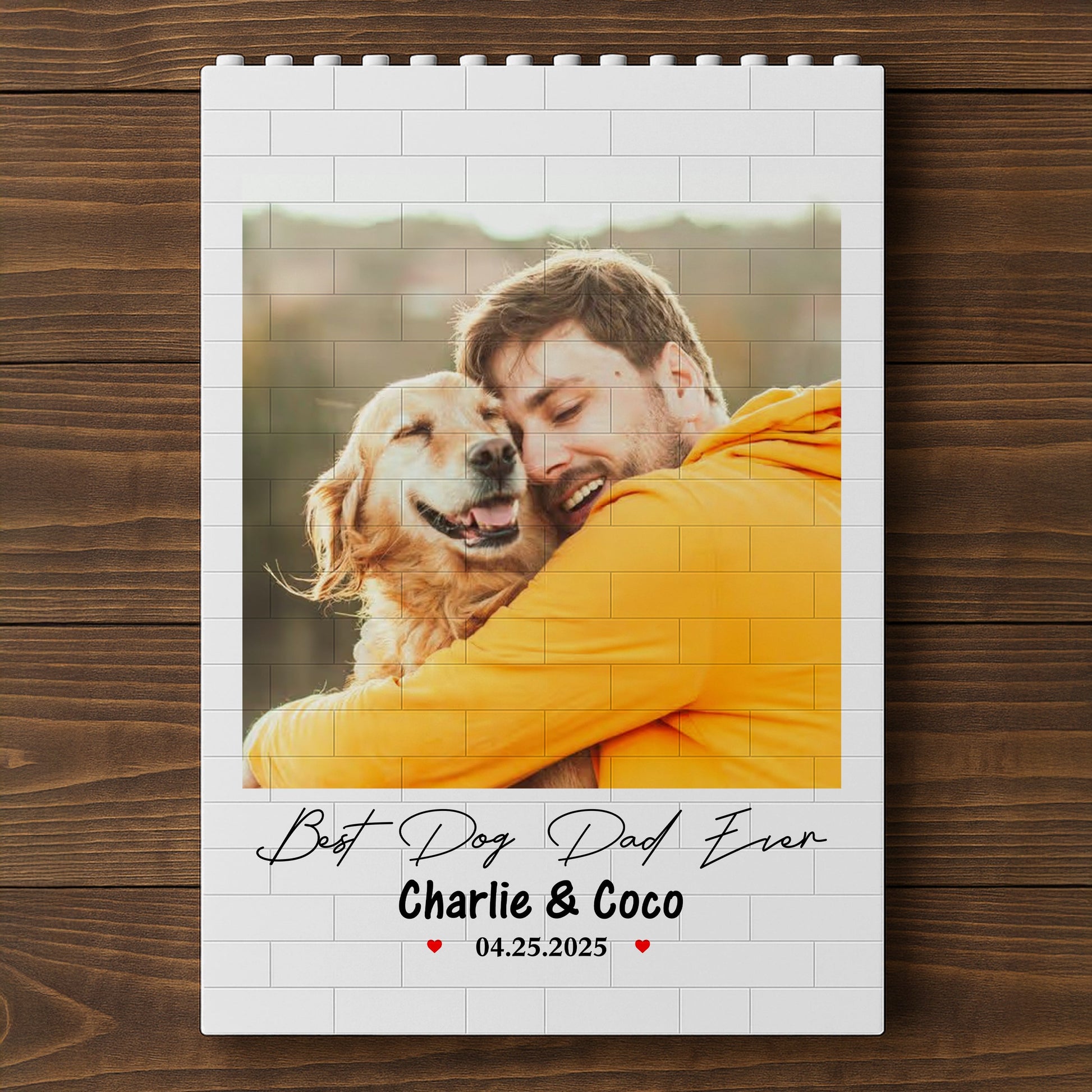 Custom Photo Brick Portrait for Pet Lovers - Personalized Gift Plaque MagicInPrints