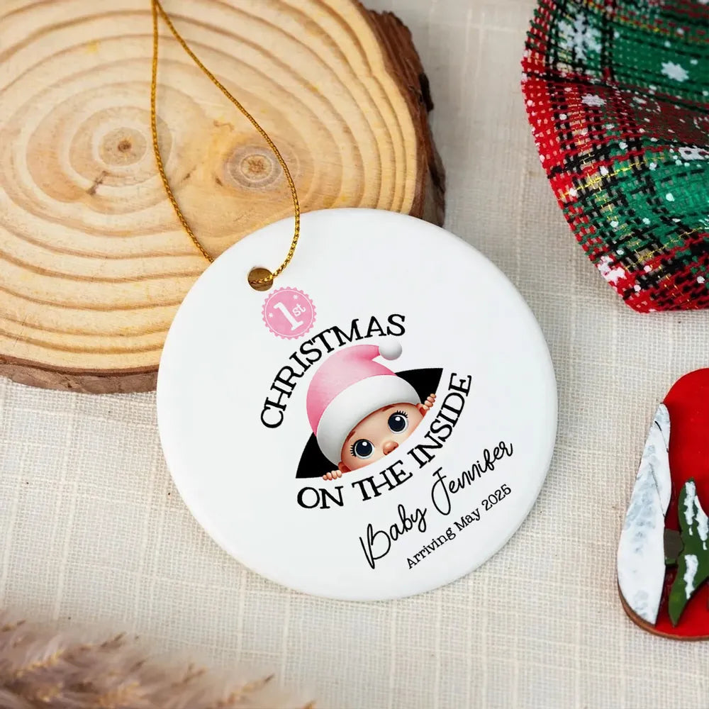 Personalized Baby's First Christmas Ornament for Expecting Parents - Holiday Keepsake Ornament MagicInPrints